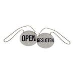 Infobord open/gesloten RVS 2 zijdig met ketting en zuignap, Verzenden, Nieuw in verpakking