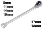 Bgs Technic Ratel Ring-steek sleutel 8 mm, omschakelbaar, Auto-onderdelen, Banden en Velgen, Verzenden, Nieuw