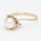Ring - 18 karaat Geel goud Parel, Nieuw