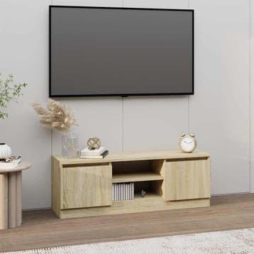 vidaXL Tv-meubel met deur 102x30x36 cm sonoma eikenkleurig, Verzenden, Nieuw