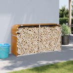 vidaXL Haardhoutopslag 180x45x100 cm gegalvaniseerd staal, Verzenden