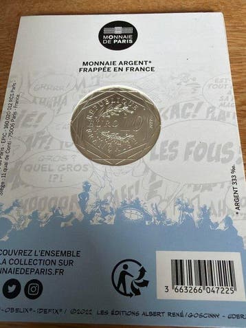 Frankrijk. 10 Euro 2022 Asterix und Obelix - Irreverence, Postzegels en Munten