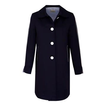 Verysimple • donkerblauwe trenchcoat • 40 (IT46), Verzenden