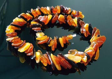 Ambre Collier - collier vintage en ambre véritable- 45 g