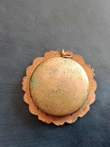 Reliekhouder - Brons, Glas, Textiel - 1950-1960 - Paus Pius