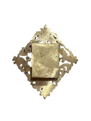 Reliekhouder - Brons, Gouden cartouche, Glas - 20e eeuw -, Antiek en Kunst