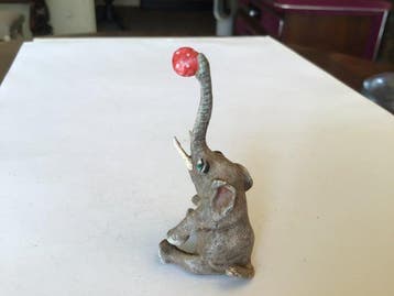 Snijwerk, Le jongleur - 6 cm - Koud geverfd brons, Antiek en Kunst, Antiek | Keramiek en Aardewerk