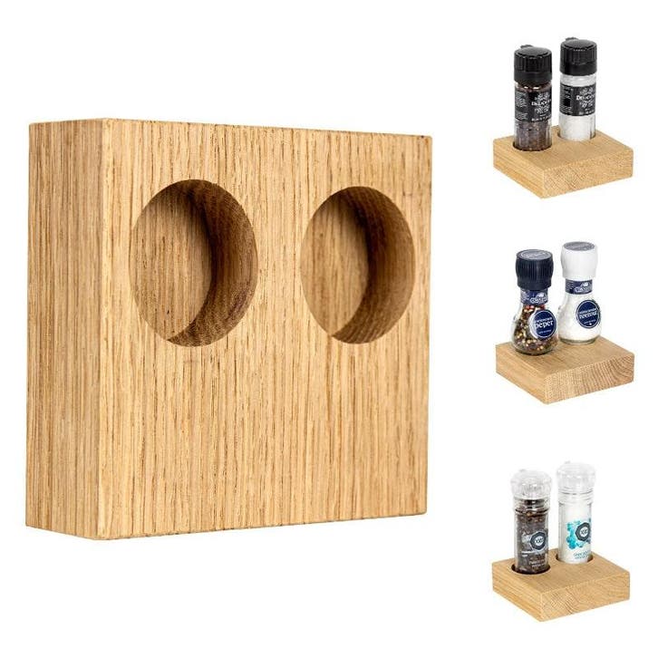 BLOC Solid - Peper en Zout Houder Eikenhout Ø 40 mm, Diepte, Zakelijke goederen, Horeca | Meubilair en Inrichting, Verzenden