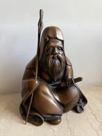 Brons, Messing - Figuur van Jurojin  - Meiji periode