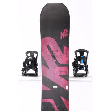 150 155 160 snowboard K2 EST. 87, black/red, p-tex topsheet,, Sport en Fitness, Verzenden, Gebruikt