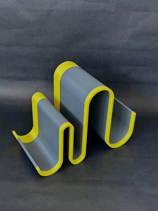 TiWo Design - Tijdschriftenhouder - Space Age Wave-stand, Antiek en Kunst, Kunst | Designobjecten