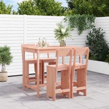 vidaXL 5-delige Tuinset massief douglashout, Tuin en Terras, Verzenden, Nieuw, Tuinset