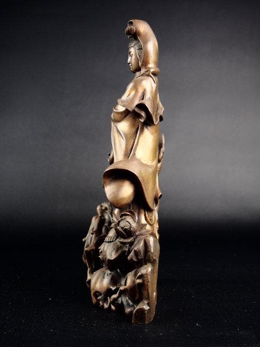Johei Kannon  - Beeld Brons - Japan (Zonder, Antiek en Kunst, Antiek | Overige Antiek