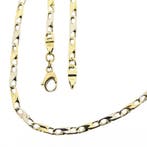 Bicolor gouden infinity schakelketting, Ophalen of Verzenden, Gebruikt, Overige kleuren, Goud