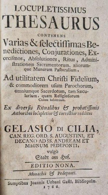 Gelasius di Cilia - Locupletissimus Thesaurus Continens, Antiek en Kunst