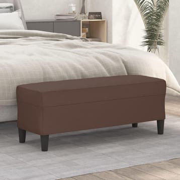 vidaXL Bankje 100x35x41 cm kunstleer bruin, Verzenden, Nieuw