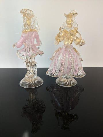 Vetreria Artistica Elite-Murano - Beeld, Coppia Goldoniana -