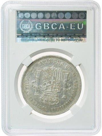 Spanje. Amadeo I. 5 Pesetas 1871*71 DEM - AU50