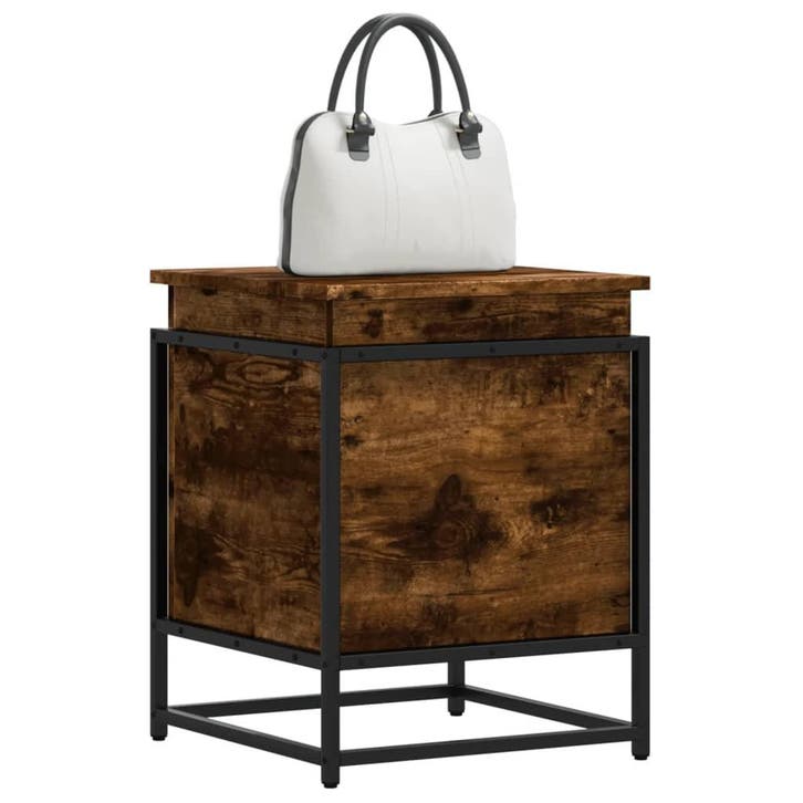 vidaXL Opbergbox met deksel 40x40x51,5 cm bewerkt hout, Doe-het-zelf en Bouw, Kratten en Dozen, Nieuw, Verzenden