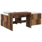 vidaXL Kinderhoogslaper met bureau Oud hout Bewerkt hout, Verzenden, Nieuw