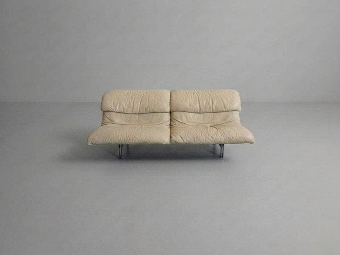 Saporiti - Giovanni Offredi - Sofa - golf - Leder, Staal, Antiquités & Art, Art | Objets design