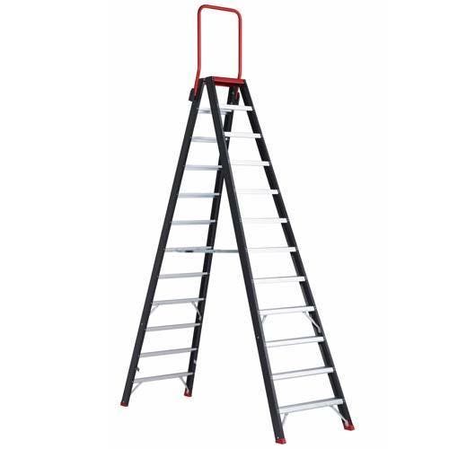 Altrex dubbele trapladder Taurus 2×12 treden met steunbeugel, Doe-het-zelf en Bouw, Ladders en Trappen, Trap, Nieuw, 2 tot 4 meter