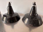 Coppia Lampade Industriali Smaltate “Cappello di Strega” – Ø, Antiek en Kunst