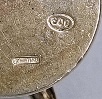 Set of Six Name Place Holders - Beeldje - .800 zilver