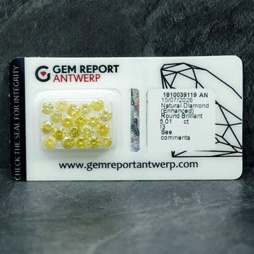 Sans prix de réserve - 20 pcs Diamant (Traitement de, Bijoux, Sacs & Beauté, Pierres précieuses