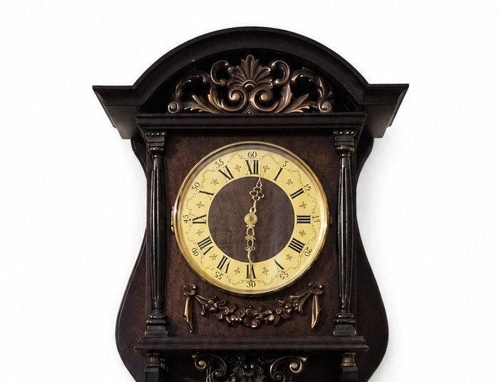Pendule à balancier - Bois, Laiton - 1960-1970, Antiquités & Art, Antiquités | Horloges