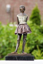 Beeld, 14 jarig danseresje (naar degas) - 39 cm - brons
