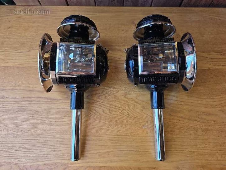 3x Replica koetslampen Middelgroot rond met zijglas..., Tuin en Terras, Overige Tuin en Terras