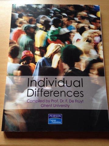 Individual Differences, custom edition 9780857764928, Boeken, Verzenden, Gelezen, Barbara De Clercq