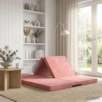 vidaXL Vouwbare Sofa Bed 140 x 67 x 15 cm Roze, Verzenden
