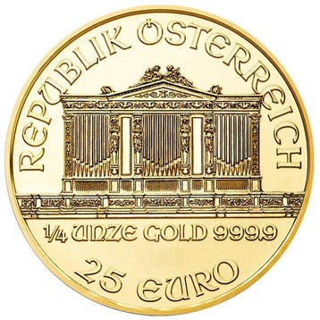 1/4 oz - Goud .999 - Goldmünze Wiener Philharmoniker Random