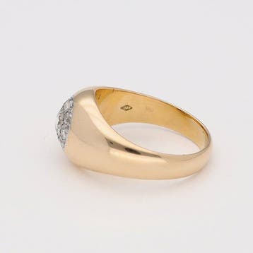 Bague - 18 carats Or jaune - Diamant, Handtassen en Accessoires, Ringen, Nieuw
