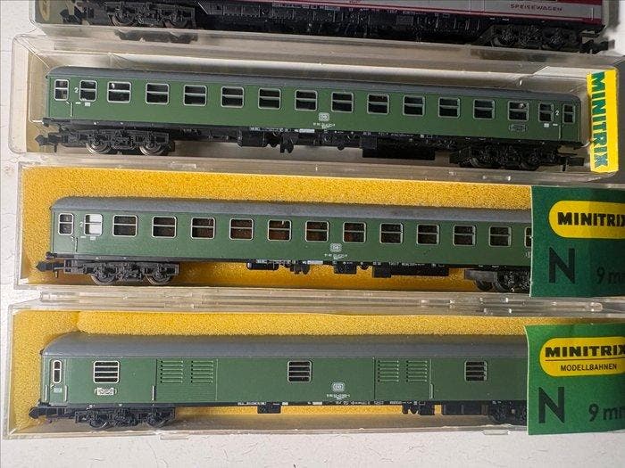 Minitrix N - 51/ 3010, 3081 - Modeltrein personenwagen (4) -, Hobby & Loisirs créatifs, Trains miniatures | Échelle N