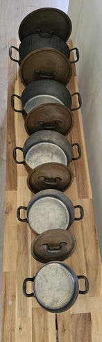 Poêle (5) - cuivre doré - Ensemble de poêles exclusif