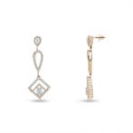 Oorbellen 18k rosegoud - 1.26ct. tw. Diamant (Natuurlijk) -