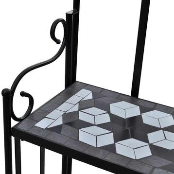 vidaXL Plantenstandaard mozaïek blauw en wit, Tuin en Terras, Verzenden, Nieuw