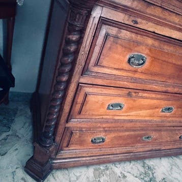 Hoog dressoir - Arka - Walnoot - ladekast