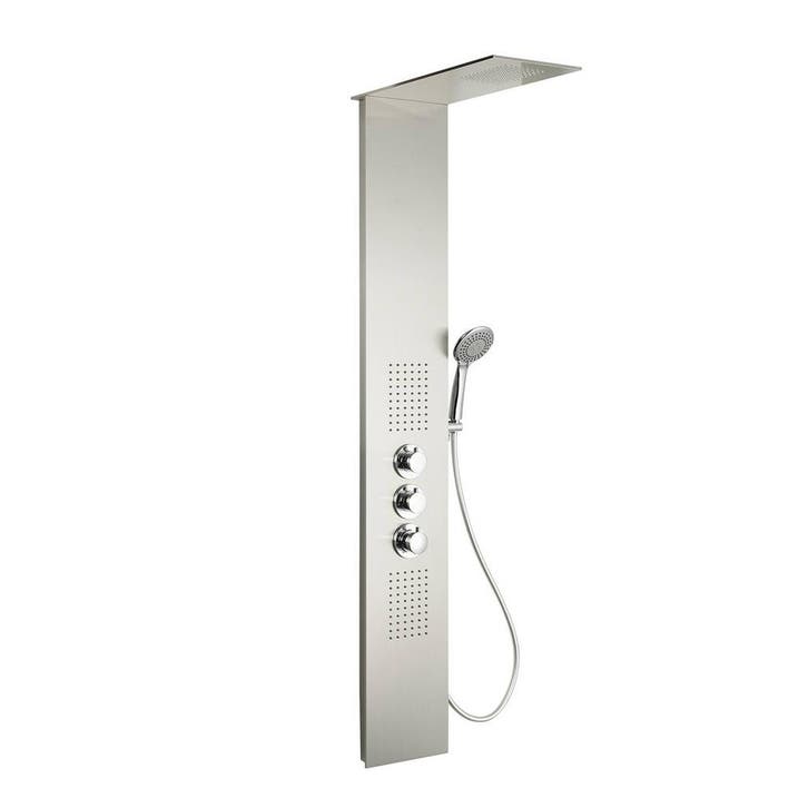 BWS Douchepaneel Rio 2 met Thermostaat Kraan 150x20 cm RVS, Doe-het-zelf en Bouw, Sanitair, Kraan, Nieuw, Chroom, Ophalen of Verzenden
