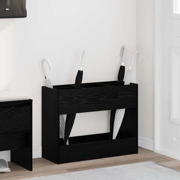 vidaXL Opslaghaak & Rek Zwart Eiken 65 x 24 x 50 cm Bewerkt, Maison & Meubles, Verzenden