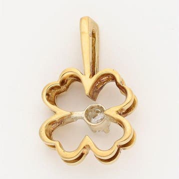 Hanger - 18 karaat Geel goud - 0.06ct. tw. Diamant