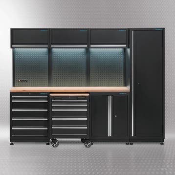 Datona Werkplaatsinrichting PREMIUM met eiken werkblad 265, Doe-het-zelf en Bouw, Ophalen of Verzenden, Nieuw