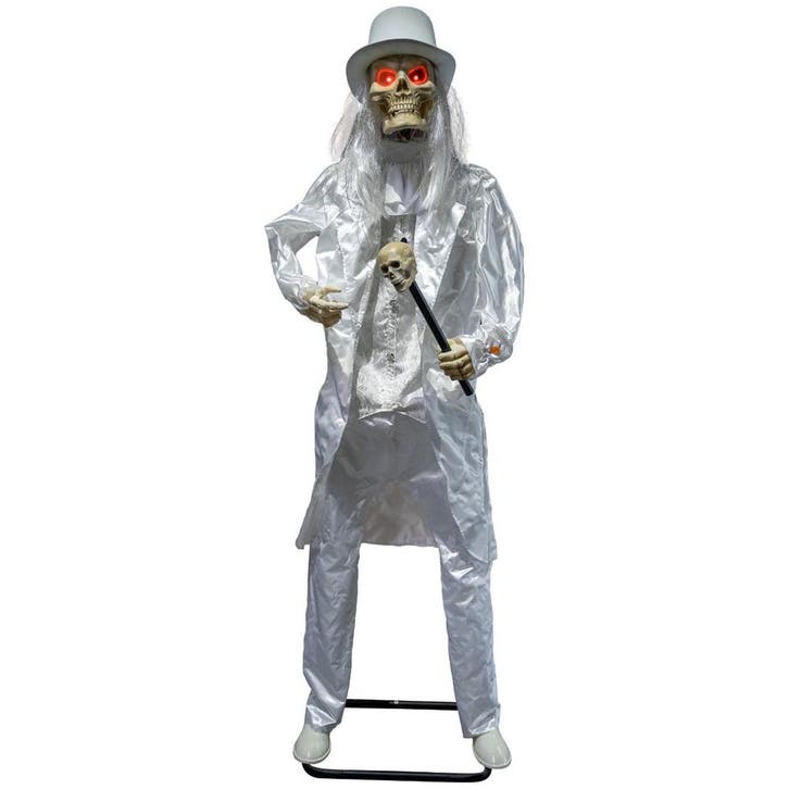 Halloween Decoratie Witte Doodsgraver 185 Cm, Kinderen en Baby's, Speelgoed | Poppen