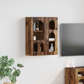vidaXL Hangkast met plank ELST Oud hout 59 x 20 x 71,5 cm, Verzenden