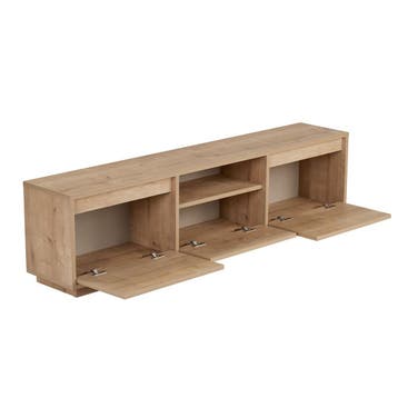 Evila TV-meubel - Houtkleurig - Nieuw/Ongebruikt - Melamine, Verzenden, 150 tot 200 cm, Nieuw, Scandinavisch