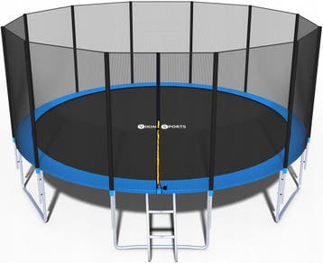 Trampoline 465cm blauw | Tweede kansje | OP = OP, Verzenden, Zo goed als nieuw