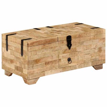 vidaXL Salontafel 80x40x35 cm massief mangohout, Huis en Inrichting, Verzenden, Nieuw